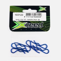 Xceed Body Clip 1/8 - Metallic Blue (6)